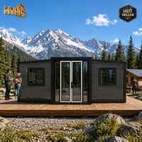 Maison préfabriquée prête à l'emploi, conteneur pliable, mini-maison mobile, villa en acier léger, maison préfabriquée mobile, salon au design moderne