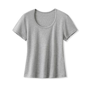 Le nouveau T-shirt à manches courtes de couleur unie <span class=keywords><strong>simple</strong></span> en laine Tencel de l'été 2025 est un haut <span class=keywords><strong>basique</strong></span>, polyvalent <span class=keywords><strong>et</strong></span> amincissant pour les femmes - Product Image 5