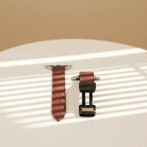 Correas de <span class=keywords><strong>Reloj</strong></span> de Cuero Genuino Magnéticas Ultrafinas con Patrón Saffiano 2026 para Apple Watch Serie 11 40mm, Diseño Delgado y Lujoso - Product Image 5