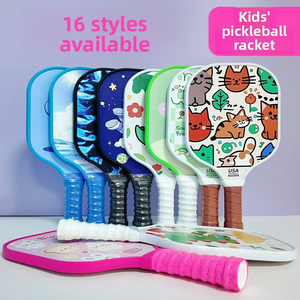Raquette de pickleball professionnelle sans bords en fibre de verre pour enfants, design interactif parent-enfant, motif <span class=keywords><strong>dessin</strong></span> <span class=keywords><strong>animé</strong></span>, légère 175g, 37cm - Product Image 3