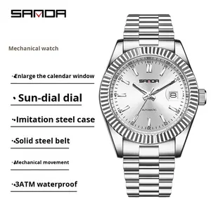 นาฬิกาข้อมือผู้ชาย Suxuan <span class=keywords><strong>Cadisen</strong></span> C8125M รุ่นหรูหรา พร้อมปฏิทินแบบใหม่ กันน้ำลึก 100 เมตร ตัวเรือนสแตนเลส กระจกแซฟไฟร์ สายหนัง - Product Image 6