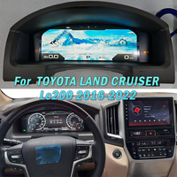 Tableau de bord numérique Plug and Play de 12,3 pouces pour Toyota Land Cruiser LC200 2016-2020, mise à niveau avec écran LCD haute résolution