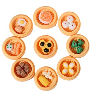 Piccoli giocattoli di cibo per la colazione in stile cinese in resina simulata panini gnocchi Cantonese tè del mattino fai da te dipinti a mano artistici - Product Image 4