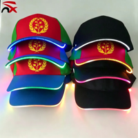Cappello con Visiera a Becco d'Anatra in Cotone con LED Luminosi e Design della Bandiera dell'Eritrea per Promozioni