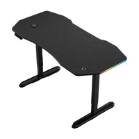 Bureau de jeu électrique robuste PRORIALS avec LED RGB, réglable en hauteur, pour station de travail de joueur