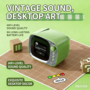 Ai Smart 8W Mini Touch Screen per altoparlante Bluetooth Radio retrò Multi-funzione sveglia <span class=keywords><strong>testi</strong></span> Display rumore <span class=keywords><strong>bianco</strong></span> supporta - Product Image 4