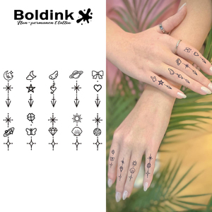<span class=keywords><strong>Tatuaje</strong></span> Temporal de Dedo con Diseño Realista Personalizado de Boldink, Resistente al Agua y de Larga Duración (2 Semanas), Tinta de Jagua - Product Image 1