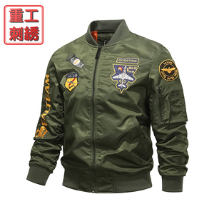 <span class=keywords><strong>Blouson</strong></span> Bomber Homme ANSZKTN avec Broderie Avion, Manteau Oversize, Veste Cargo, Veste de Baseball - Product Image 3