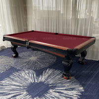 Viktoria nisches Design Alter Vintage-Stil Hand gefertigter Billardtisch Klassischer maß gefertigter geschnitzter Massivholz-Billardtisch