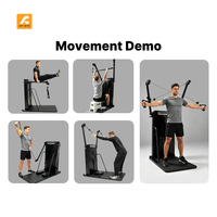 Appareil de musculation intelligent de qualité commerciale, style moderne, multi-entraîneur, avec cadre pliable pour exercices des bras, esthétique de luxe