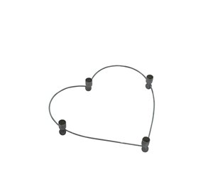 Portavelas de hierro hecho a mano de forma redonda y lacado pulido para ocasiones domésticas y celebraciones navideñas - Product Image 3