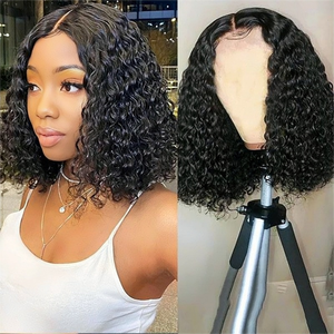 Perruque Lace Front Wig ondulée 13X4, cheveux humains vierges brésiliens naturels <span class=keywords><strong>Bob</strong></span> 12A SDD, dentelle transparente pré-épilée - Product Image 3