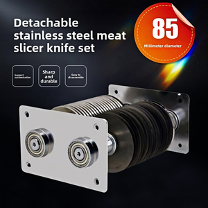 Nueva Máquina Eléctrica Comercial Automática para Cortar y Picar Carne, Rebanadora Pequeña Ajustable de Acero Inoxidable - Product Image 3