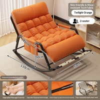 Fauteuil de massage inclinable pour adulte, pliable, avec structure métallique, pour la sieste, canapé paresseux, chaise à bascule, pour balcon et usage domestique, double usage loisirs
