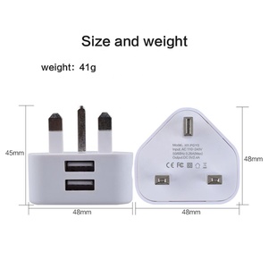 Pd nhanh phí anh tường Sạc Dual <span class=keywords><strong>USB</strong></span> giao diện Power <span class=keywords><strong>adapter</strong></span> 5V/2A <span class=keywords><strong>1A</strong></span> du lịch cắm CE chứng nhận cho điện thoại di động sử dụng điện thoại - Product Image 3