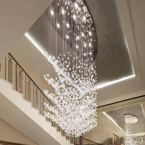 Guzhen Fabriek Aangepaste Stenen Hanger Lamp, Geel, Rood, groene Kleur Vormige Glazen Art Kroonluchter Voor Hotel Lobby Villa Gang - Product Image 5