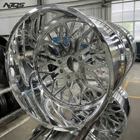 Roues NJQS 22x12 en alliage d'aluminium forgé 6061-T6 type H Super Single 24x14 forgé 26x16 forgé
