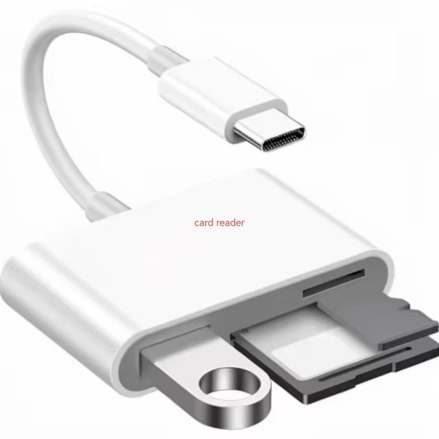 USB-C SD Card Reader Adapter (for iPhone 17/16/Air/Pro/Max MacBook iPad PC