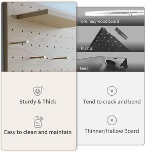 Modern Simple Modular <b>Shelves</b> Storage Organizer Pegboard Wooden Wall Pegboard Wall Storage Holder - Product Image 5