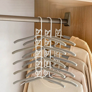 D5559 Cintres à vêtements multi-niveaux en métal pour pulls et manteaux, gain de place, antidérapants avec rembourrage en mousse, pour t-shirts et chemisiers - Product Image 4