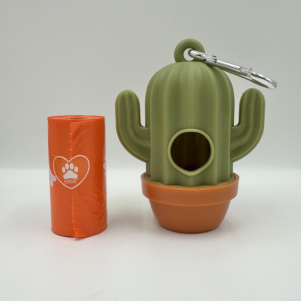 Dispenser + silver carabiner + 1 roll of bags