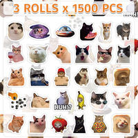 Rollos de Pegatinas de Animales de Dibujos Animados de Béisbol, Estilos Surtidos, Cinta Decorativa DIY para Niños, Recompensas, Diario, Cuaderno