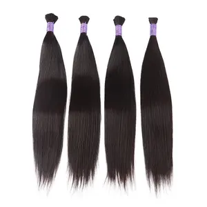 Wholesale Human Hair Bulk No Weft 100% Virgin Raw Indian Unprocessed Hair