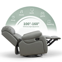 Fauteuil inclinable personnalisé de luxe en cuir PVC de qualité supérieure, manuel, pour cinéma maison et salon, canapé relax inclinable