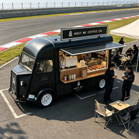 Camion de restauration personnalisé avec machine à expresso professionnelle et station de barista pour entreprise de café mobile