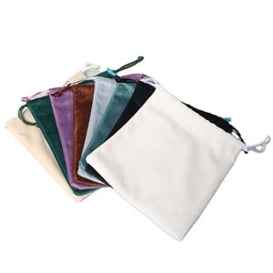 Custom Black <b>Gift</b> Drawstring Velvet Pouch <b>Bag</b> Velvet Household Products Using Velvet Pouch <b>Bags</b> With Logo - Product Image 2