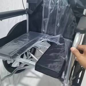 <span class=keywords><strong>Fauteuil</strong></span> <span class=keywords><strong>roulant</strong></span> de toilette <span class=keywords><strong>pliable</strong></span>, réglable, confortable et durable de qualité médicale pour les soins à domicile, les hôpitaux et la réadaptation des personnes âgées - Product Image 2