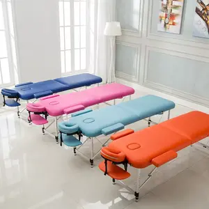 Bonita mesa de masaje plegable portátil cama SPA salón terapia sofá ligero