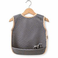 Bavoirs pour bébé réutilisables de haute qualité Happy Flute colorés, nouvelle tendance, tissu PU imperméable, bouton, impression personnalisée, manches longues
