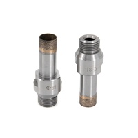 Haute qualité 40 mm filetage tige verre foret carrelage céramique fritté 10 noyaux