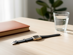 Orologio in gomma e metallo 30 mm rettangolare analogico al quarzo unisex elegante con cinturino a fibbia 22 cm colori misti - Product Image 2