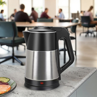 Bouilloire Électrique Sans Fil 1800W de Haute Qualité en Acier Inoxydable Coloré avec Protection Anti-Ébullition à Sec et Contrôle de Température, 1,8L, pour Usage Domestique