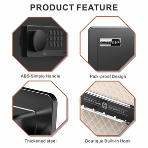 Portable Biometric Home Safe <b>Box</b> on Sale Smart Electronic Digital <b>Lock</b> Fireproof Metal Fingerprint Safe - Product Image 6