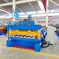 Machine automatique de formage de tuiles de toit en acier coloré avec PLC et moteur