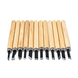 Woodworking Wood <strong>Carving</strong> Tools Set of 12 Chisels <strong>Gouges</strong> and Woodworking Chisel Set Razor Sharp Steel Blades - Product Image 1