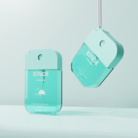 Vente en gros de flacons de parfum vides rechargeables personnalisés de 38 ml et 50 ml, format poche, forme de carte de crédit, avec impression sur écran