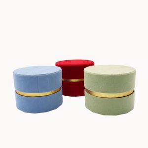 Custom Biodegradable Luxury Velvet Wedding <b>Gift</b> Cardboard <b>Box</b> <b>Round</b> Tube Design for Guest Packaging for Candy Chocolate <b>Gifts</b> - Product Image 2