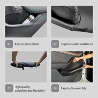 Boîte de rangement pour fentes de porte de voiture, accessoires d'organisation pour Tesla Model Y avant/arrière, TPE 4 pièces, imperméable, antidérapant