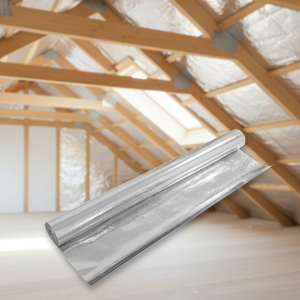 <span class=keywords><strong>Isolation</strong></span> réfléchissante pour toiture en PE conforme à la norme ASTM, feuille FSK en aluminium et toile kraft, utilisée sous la couche de toiture, dans les poutres de grenier - Product Image 2