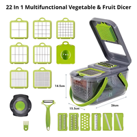 Fruits légumes outils coupe-pommes de terre hachoir à main plastique ABS multi-fonctionnel vert alimentaire trancheuse coupe-légumes hacher