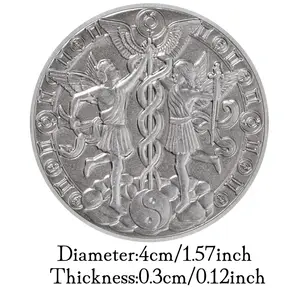 Ancient silver Twelve constellation Gemini Coin Lucky Coins Collectible Commemorative Coin
