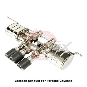 Vortex Acoustic-Tuned Stainless Muffler Assembly Featuring Vacuum Valve For Porsche Cayenne Tuning - Product Image 3