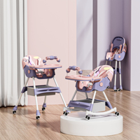 Chaise haute bébé transfrontalière pour le commerce extérieur, multifonctionnelle, pliable, réglable en hauteur, chaise à bascule