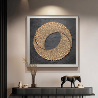 Décoration d'intérieur tendance en gros, design abstrait 3D en pierre moderne, décoration murale de luxe, peinture en porcelaine de cristal haut de gamme