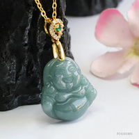 Bouddha Myanmar Jade Pendentifs Bijoux Jadéite Charme Collier Sculpté À La Main Maitreya Naturel Birmanie Jade Ras Du Cou