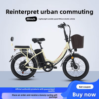 Vélo électrique de ville pliable léger à vitesse variable, étanche, en acier à haute teneur en carbone, avec batterie au lithium 400W 48V, pour personnes âgées